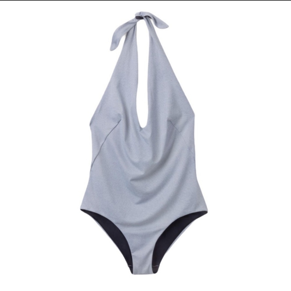 COS halterneck one-piece swimsuit